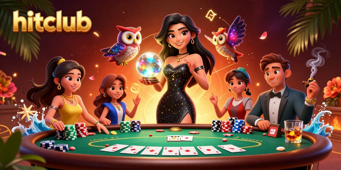 Experience the thrill of hitclub with stunning gaming visuals and vibrant casino elements in an immersive 3D illustration.