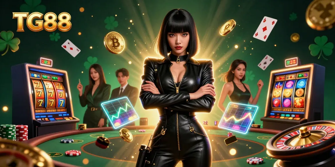 Spin the reels of TG88 and witness neon excitement with 3D illustrated casino elements!