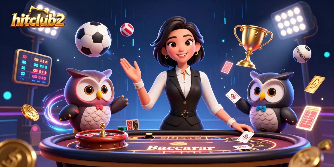 Experience hitclub2 with thrilling action at a luxury baccarat table featuring dynamic game elements and vibrant energy.