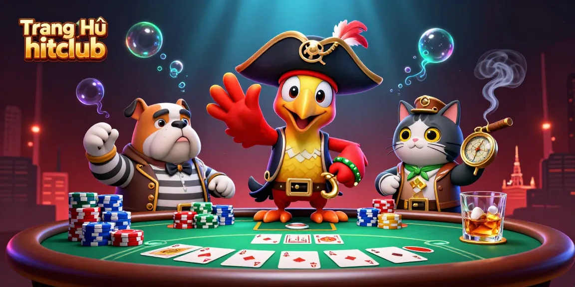 Engage with exciting gaming at Trang Chủ hitclub, showcasing a vibrant 3D casino scene full of action.