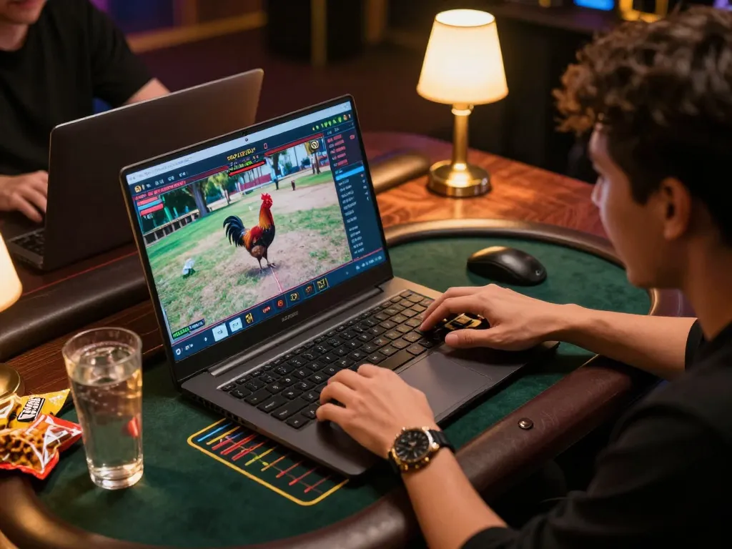 Engaging in live commentary while streaming đá gà trực tiếp bình luận online with excitement and strategy.