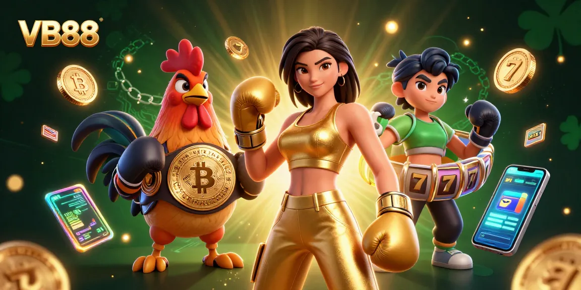 Experience the thrill of VB88 with colorful slot reels and dynamic jackpots in an exciting casino atmosphere.