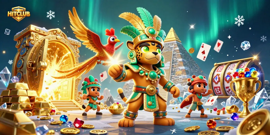 Engage with HITCLUB's immersive casino experience featuring vibrant characters and rich game elements.
