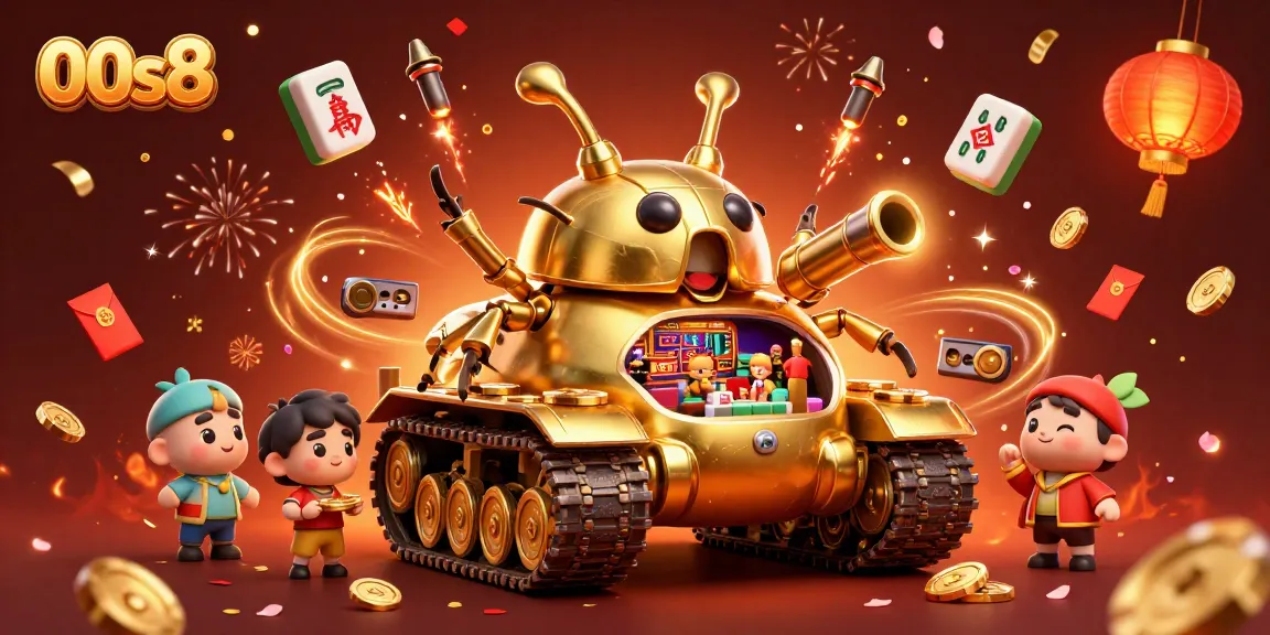 Experience the excitement of 00s8 with a vibrant online casino scene bursting with energy and color.