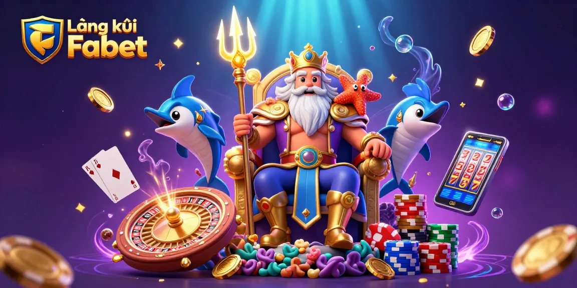Experience exciting gaming elements and rewards in this visually stunning Link đăng ký Fabet illustration.