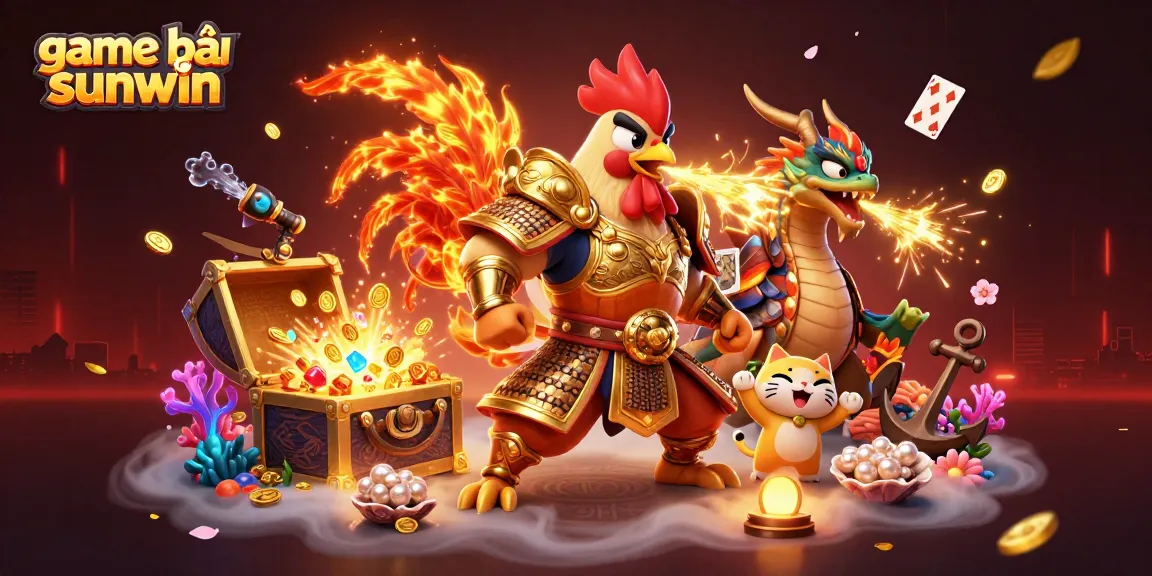 Experience exhilarating adventures with game bài sunwin amidst exciting 3D cartoon characters and vibrant treasures.