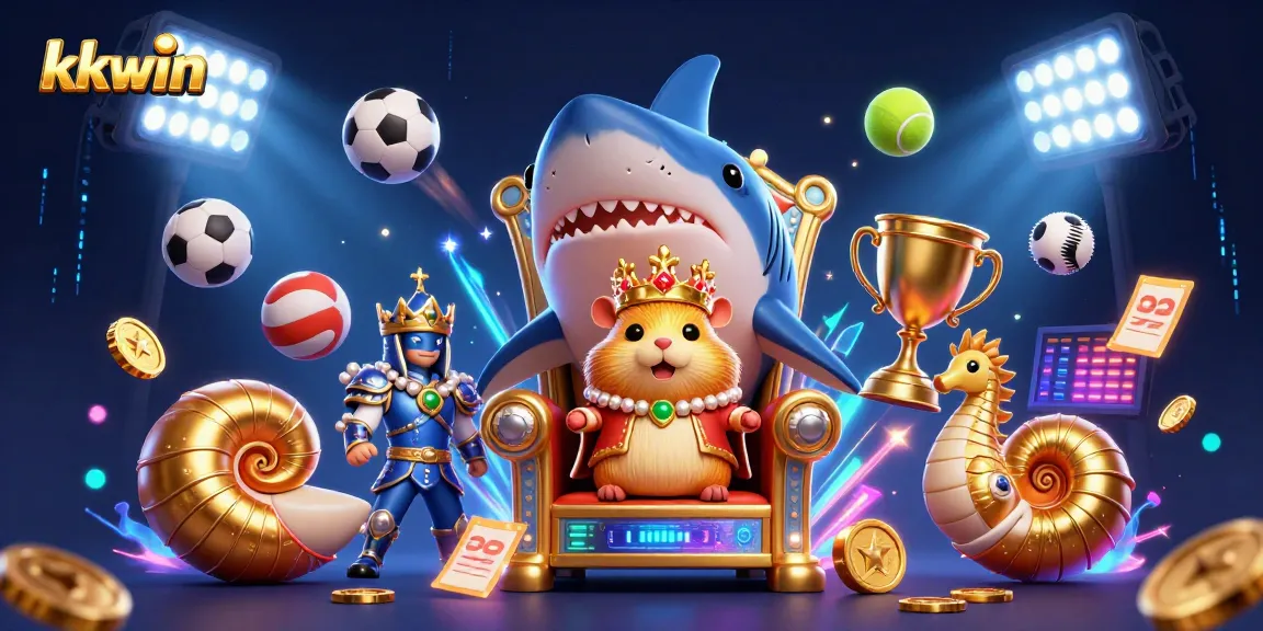 Experience exhilarating gaming at kkwin with a royal hamster king in a vibrant casino scene.