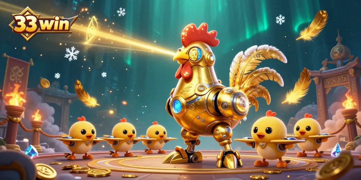 Engage in thrilling gameplay with 33 win at this vibrant, animated casino scene.